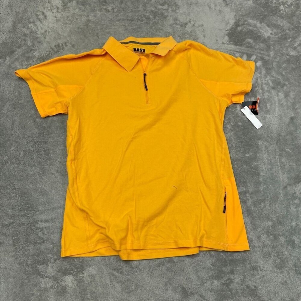Bass Outdoor Hiker Polo In Blazing Orange Lightweight Mens Size L NWT 6292